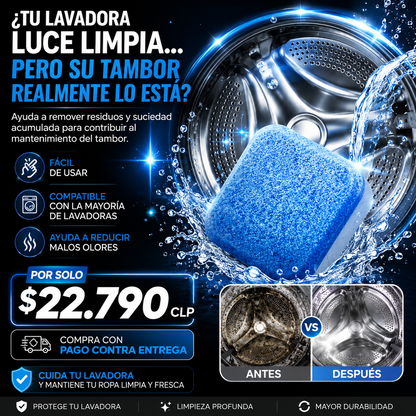 DrumPure™ - Pack de 12 Pastillas Limpia Lavadora
