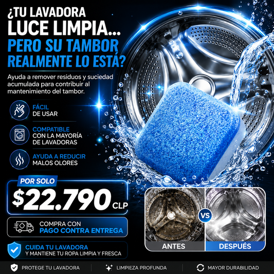 DrumPure™ - Pack de 12 Pastillas Limpia Lavadora